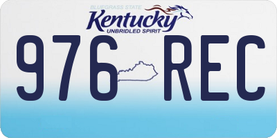KY license plate 976REC