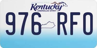 KY license plate 976RFO