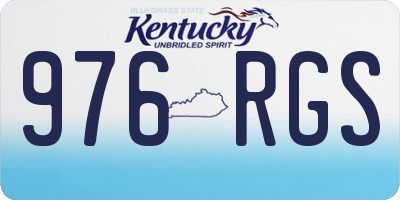 KY license plate 976RGS
