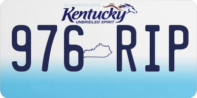 KY license plate 976RIP