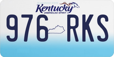 KY license plate 976RKS