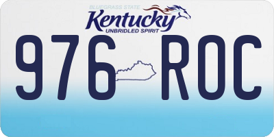 KY license plate 976ROC