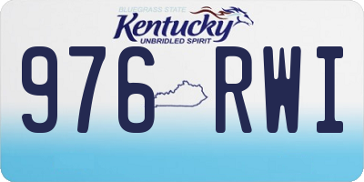 KY license plate 976RWI