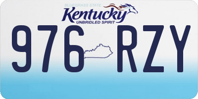 KY license plate 976RZY