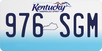KY license plate 976SGM