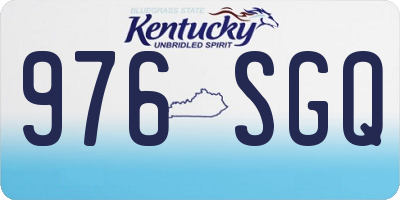 KY license plate 976SGQ