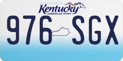 KY license plate 976SGX
