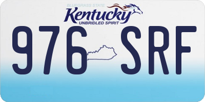 KY license plate 976SRF