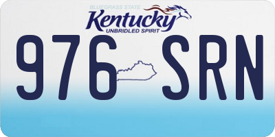 KY license plate 976SRN