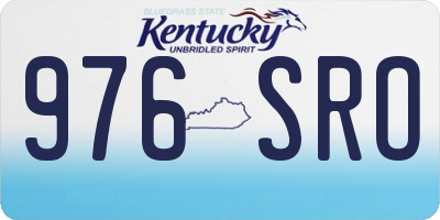 KY license plate 976SRO
