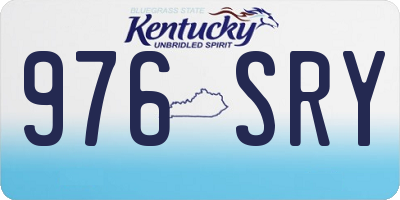 KY license plate 976SRY