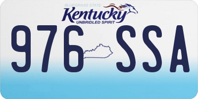 KY license plate 976SSA