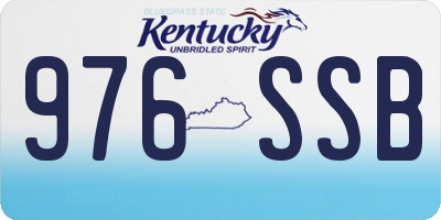 KY license plate 976SSB