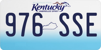 KY license plate 976SSE