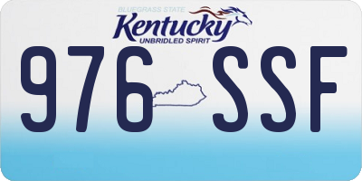 KY license plate 976SSF
