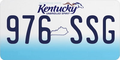KY license plate 976SSG