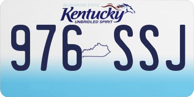 KY license plate 976SSJ