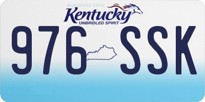 KY license plate 976SSK