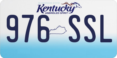 KY license plate 976SSL