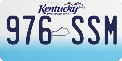 KY license plate 976SSM