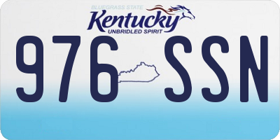 KY license plate 976SSN