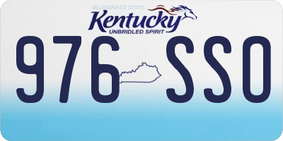 KY license plate 976SSO