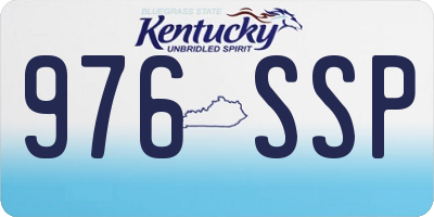KY license plate 976SSP