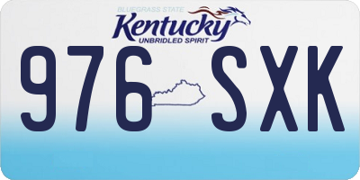 KY license plate 976SXK