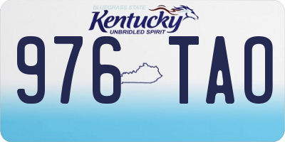 KY license plate 976TAO