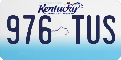 KY license plate 976TUS