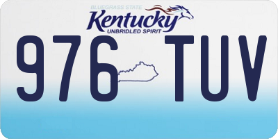 KY license plate 976TUV