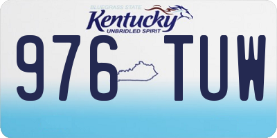 KY license plate 976TUW
