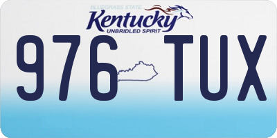 KY license plate 976TUX