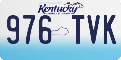 KY license plate 976TVK