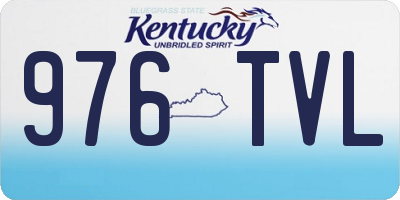 KY license plate 976TVL