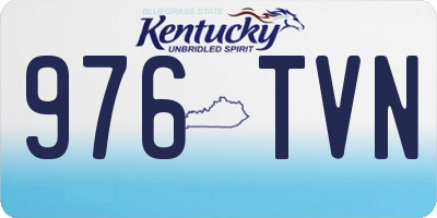 KY license plate 976TVN