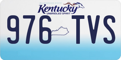 KY license plate 976TVS