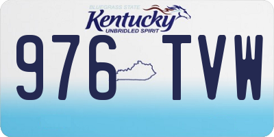 KY license plate 976TVW