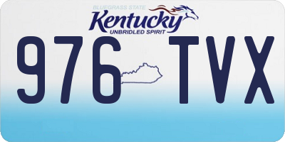 KY license plate 976TVX