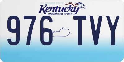 KY license plate 976TVY