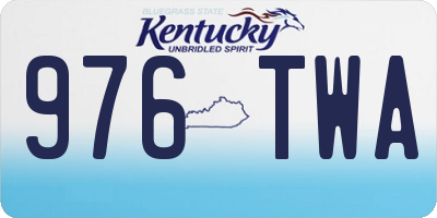 KY license plate 976TWA
