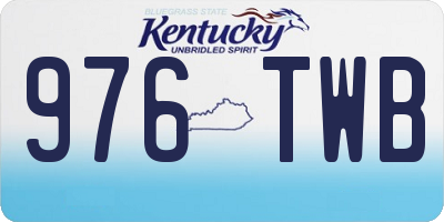 KY license plate 976TWB