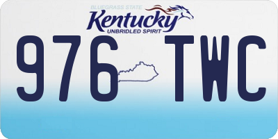 KY license plate 976TWC
