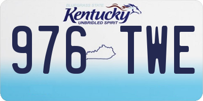KY license plate 976TWE