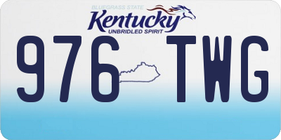 KY license plate 976TWG