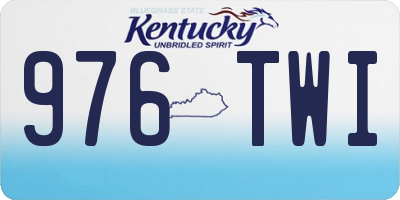 KY license plate 976TWI
