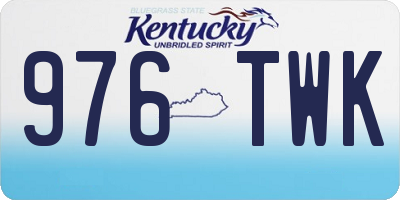 KY license plate 976TWK