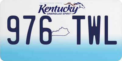 KY license plate 976TWL