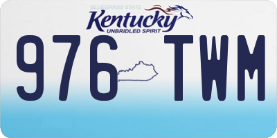 KY license plate 976TWM
