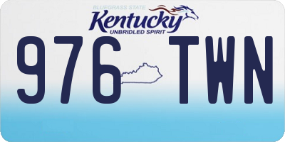 KY license plate 976TWN
